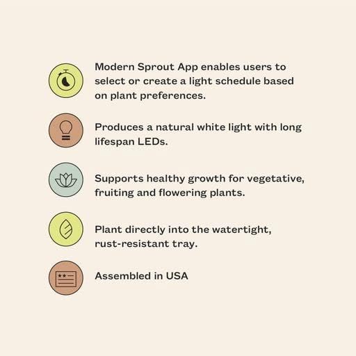 Modern Sprout Smart Growhouse - LED Grow Light for Indoor Plants - Plant Grow Light for Indoor