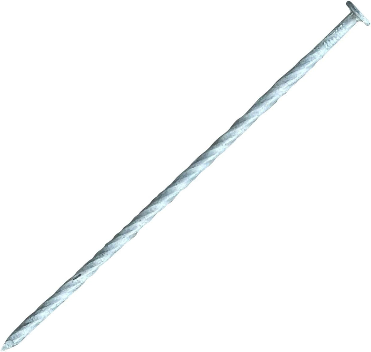 Sandbaggy 8" Heavy Duty Galvanized Artificial Turf Stakes - Spiral Landscape Nails - Ground
