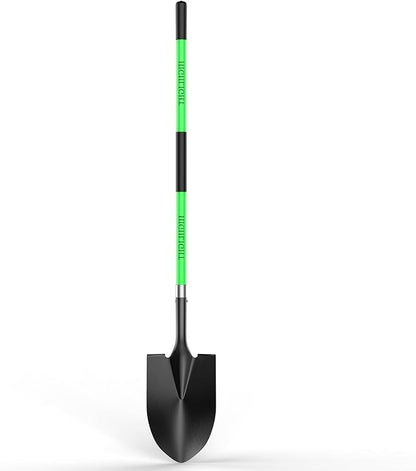 HIGHLIGHT Spade, Heavy Duty Gardening Shovel, Garden Shovel 56 inch for Digging, Round Shovel with