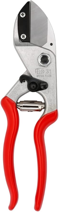 Felco F31 Pruning Shears – 8.3" Garden Clippers with Anvil Blade for Dry & Hard Wood | Hand Pruner