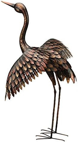 Regal Art & Gift Outdoor Garden Décor, Unique Bird Sculpture, Rustic Metal Bird Statues, Garden