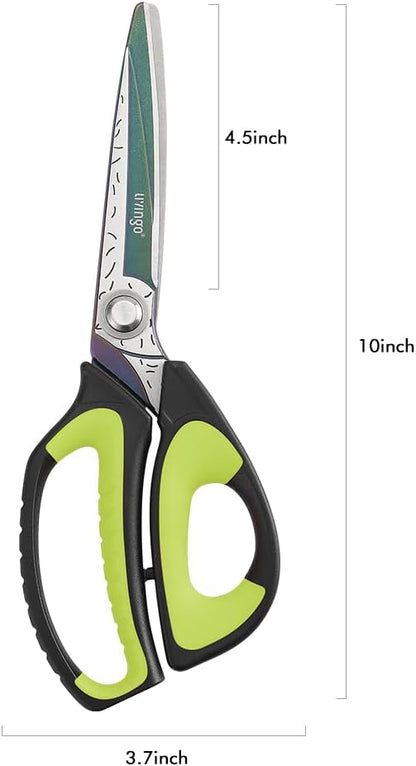 LIVINGO Heavy Duty Industrial Scissors: 10" Utility Stainless Steel Sharp Scissors all Purpose