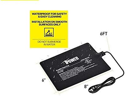 iPower Reptile Heat Pad 8W Under Tank Terrarium Warmer Heating Mat for Turtles Lizards Frogs and