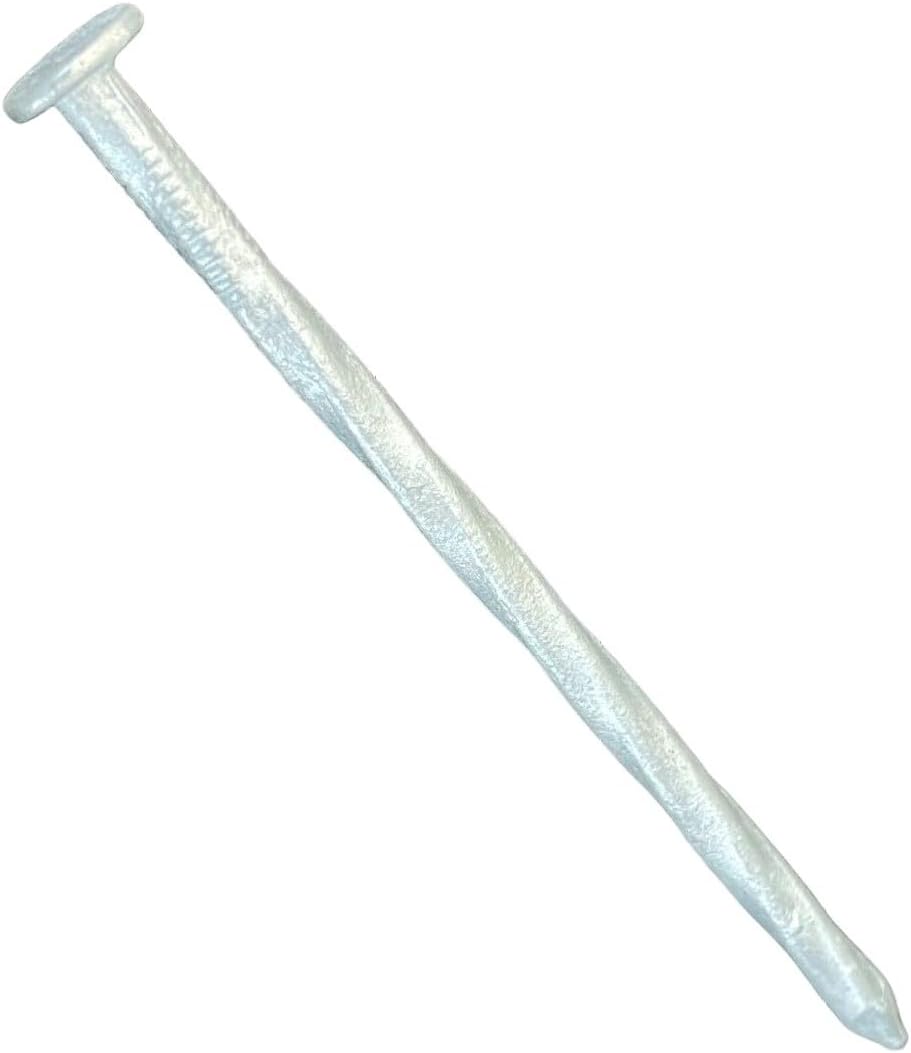 Sandbaggy 4 Inch Galvanized Artificial Turf Stakes - Spiral Landscape Nails - Ground Spikes/Pins