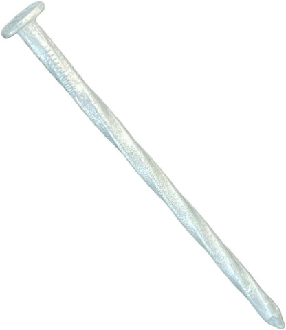 Sandbaggy 4 Inch Galvanized Artificial Turf Stakes - Spiral Landscape Nails - Ground Spikes/Pins