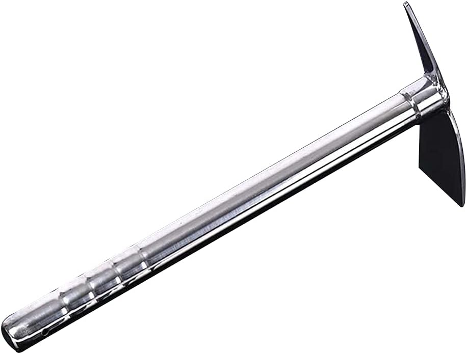 15 inch Stainless Steel Garden Hoe Pick Multipurpose Hand Tool Digging Weeding Turning Soil Mining
