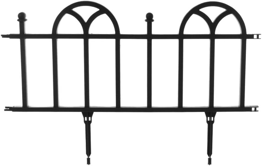 4-Piece Lawn and Flower Bed Edging - Modular No-Dig Plastic Fencing for Garden Border