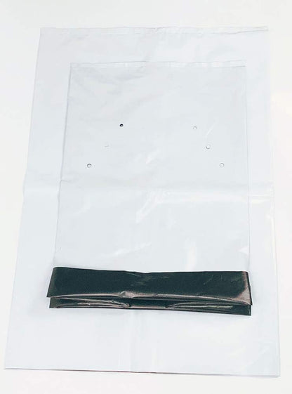 HORTIPOTS 30 Gallon Black White Poly Grow Bag Large Thick Plastic Transplanter Bags (10 Pieces per