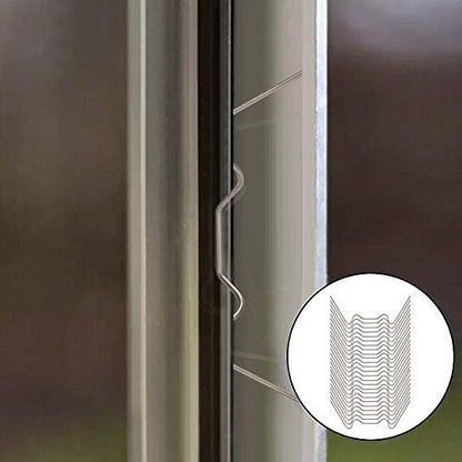 Greenhouse Glazing Clips, Pack of 50 Stainless Steel W Type Clip Leaf Spring Clips, Aluminium