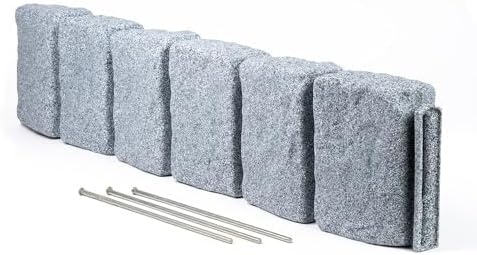 Beuta Landscape Edging | Garden Edging Border | Faux Stone Block XL for Lawn Edging, Flower Beds &