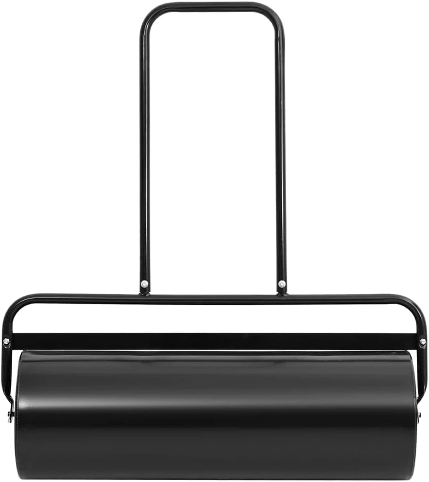 Garden Lawn Roller with Handle for Lawn Garden Yard, Grass Aerator, Yard Roller Black 16.6 gal Iron