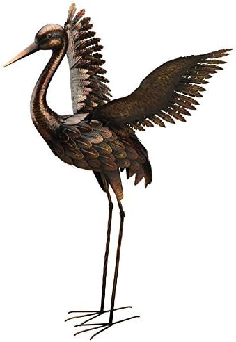 Regal Art & Gift Outdoor Garden Décor, Unique Bird Sculpture, Rustic Metal Bird Statues, Garden