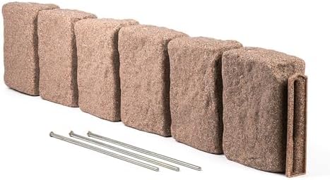 Beuta Landscape Edging | Garden Edging Border | Faux Stone Block XL for Lawn Edging, Flower Beds &