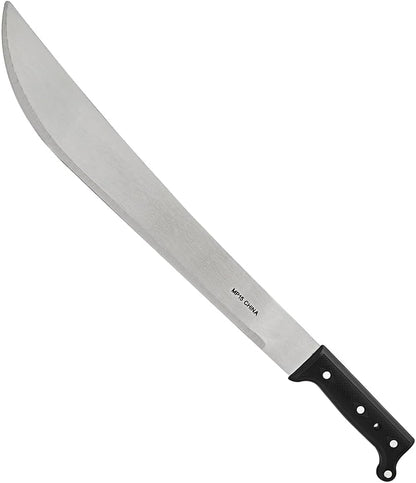 Zenport MP15 Machete with Sheath, 15-Inch, 15 Inch Carbon Steel Blades, Silver/Black