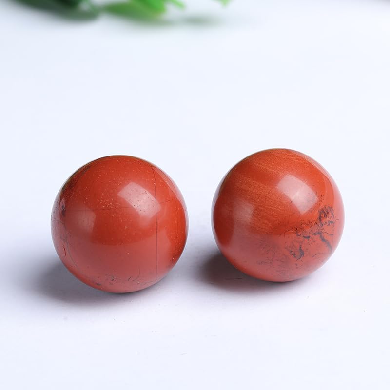 4-5CM/1.58-1.97inch Magical Natural Red Jasper Stone Ball Quartz Crystal Mineral Reiki Treatment