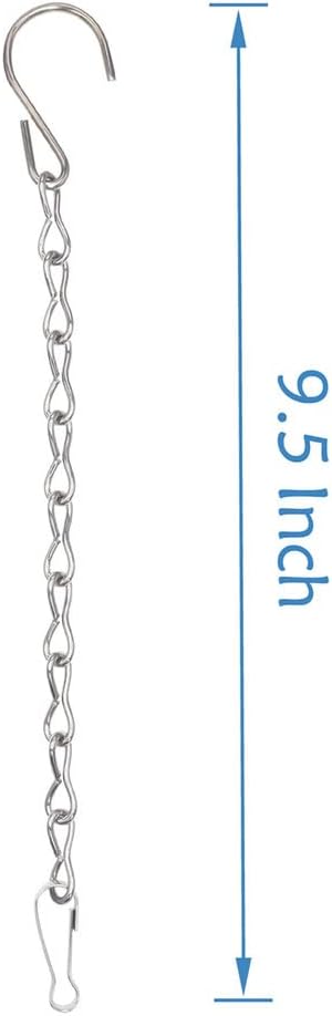 YINGFENG 10 Pack 9.5 Inch Silver Hanging Chains for Hanging Bird Feeders, Bird Houses, Planters