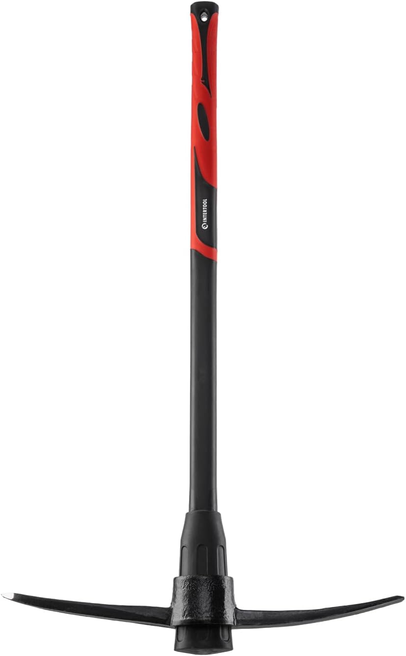 INTERTOOL Pick Axe for Digging - 36” Heavy Duty Garden Mattock Pickaxe - Rust Resistant Steel with