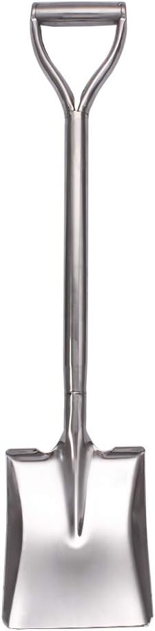31.5 Inch Flat Head Garden Shovel, D Handle Square Flat Spade Shovel for Gardening, All Stainless