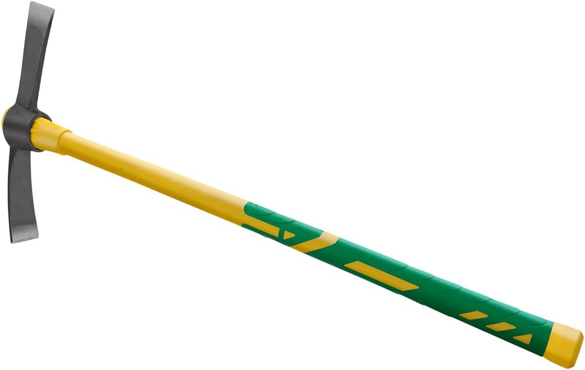 Cutter Mattock, 36" Heavy Duty Pick Axe with Forged Heat Treated Steel Blades Hoe for Weeding