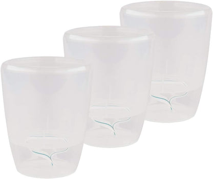Santino 4.9 Inch ORCHIDEA Self Watering Pots for Orchids in Transparent (Set of 3) - Decorative