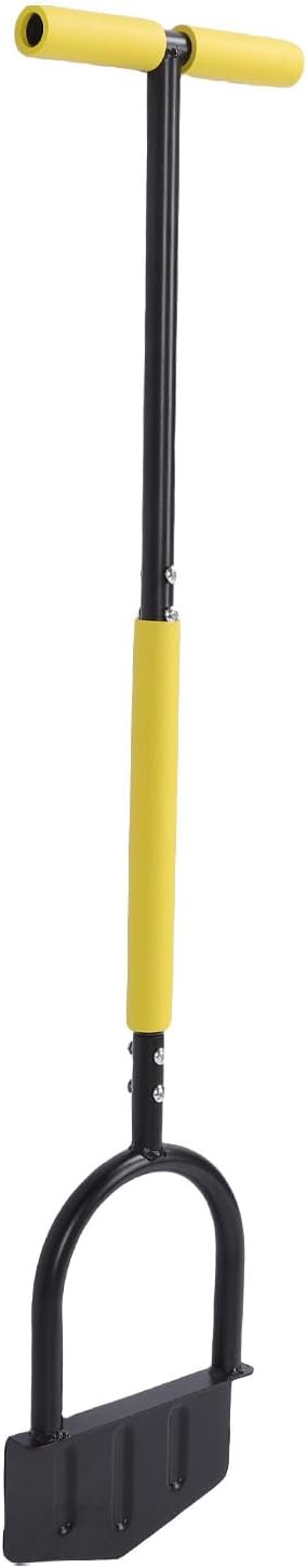 Sturdy Stainless Steel Edger Lawn Tool with T Handle for Precise Lawn Edging - Half Moon Design for