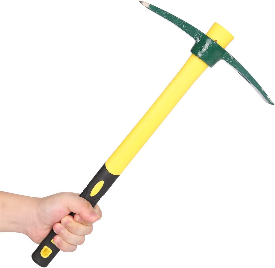 18 Inches Steel Forged Pickaxe, Sturdy Durable Mattock Hoe, Weeding Pick Axe with Lightweight