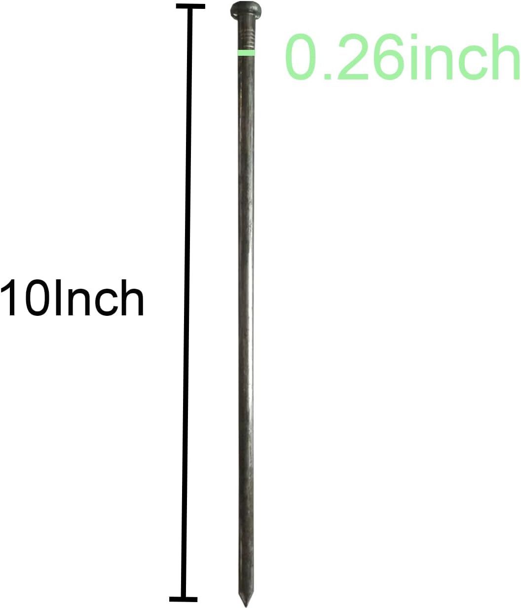 Metal Landscape Stakes,10Inch 50Pcs Landscape Edging Anchoring Spikes for Tent Spikes,Paver