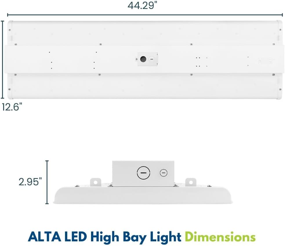 Konlite Pack of 2 ALTA LED High Bay Light - 4FT - 300W/260W/230W - 47,500 Lumens - 5000K/4000K