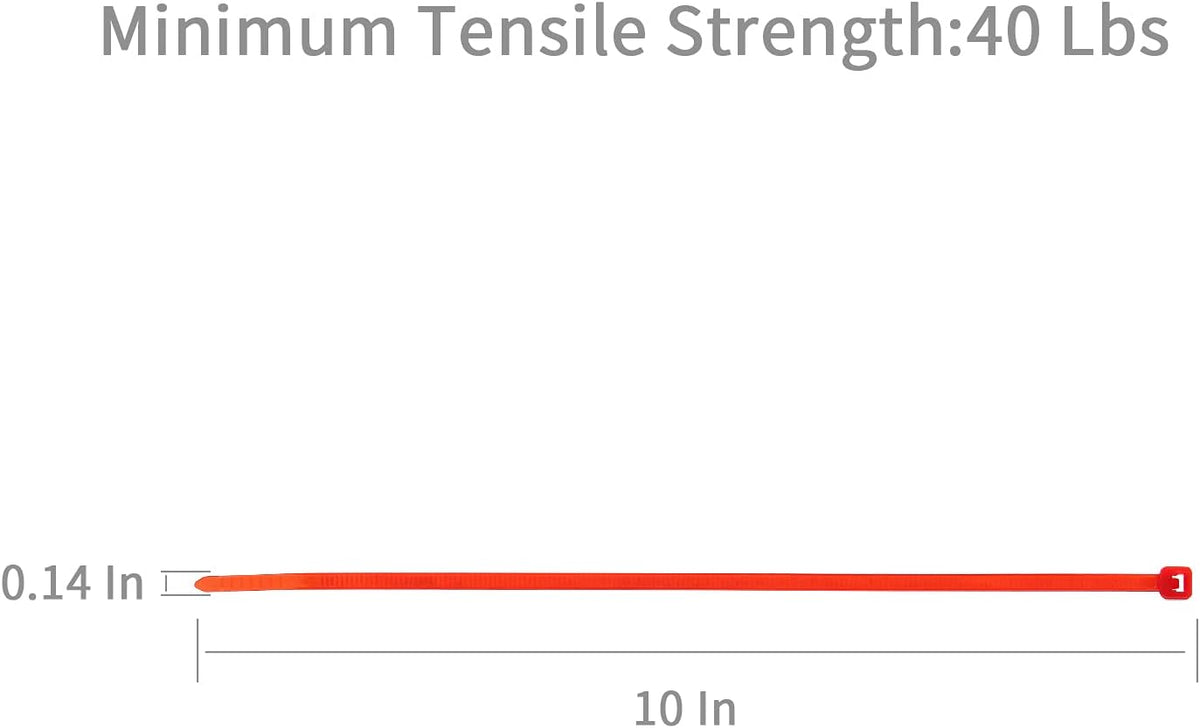 XINGO 10 Inch Cable Zip Ties (500 Pack), 40 Lbs Tensile Strength-Heavy Duty, Self-Locking Nylon
