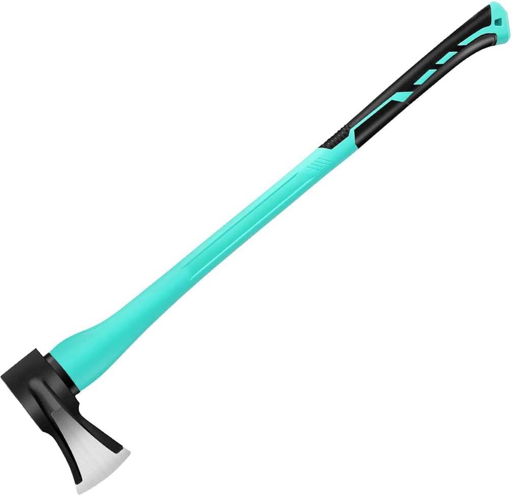 36" Splitting Axe, Chopping Axe|Splitting Maul for Firewood,|6.8Lbs Heavy Duty Forged Carbon Steel