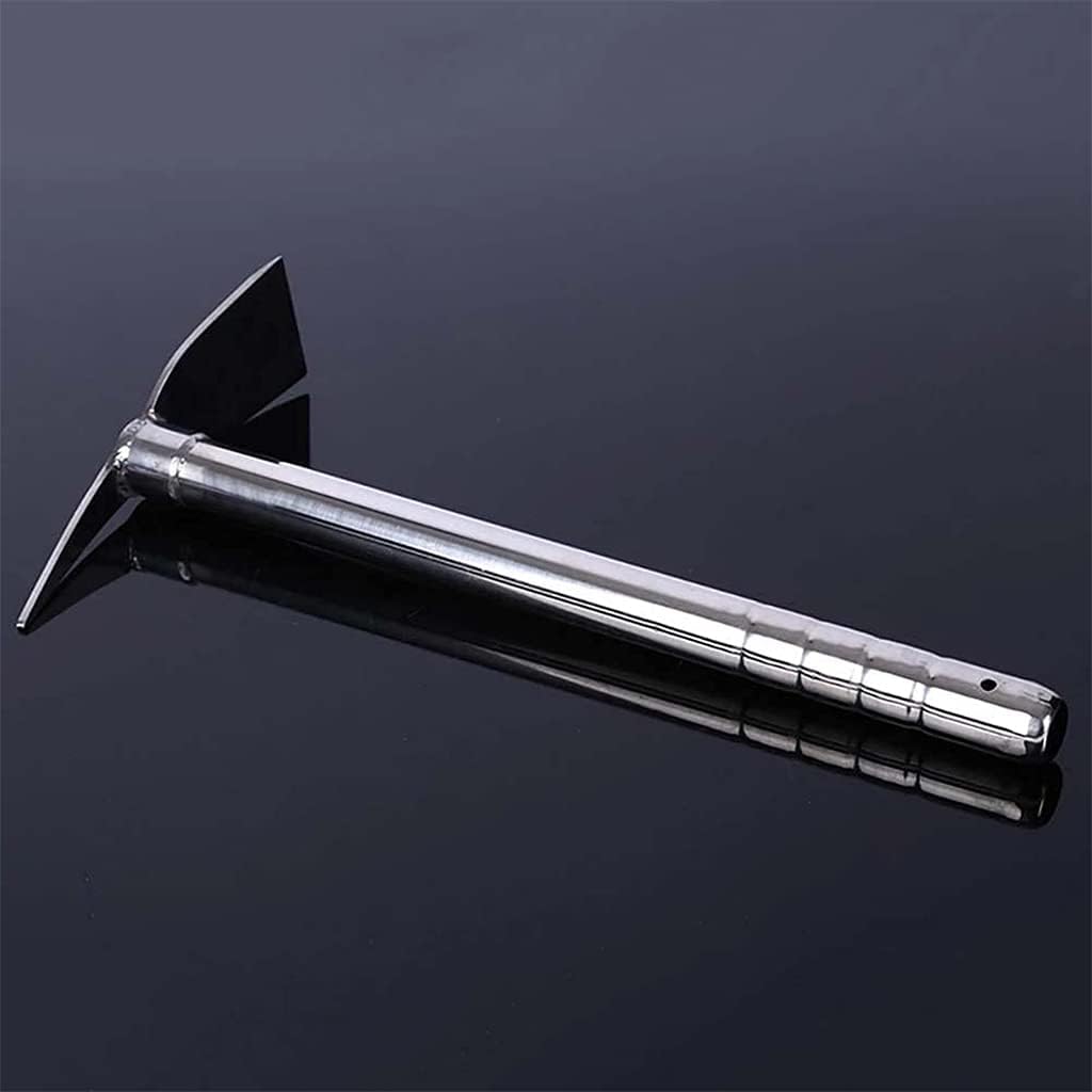 15 inch Stainless Steel Garden Hoe Pick Multipurpose Hand Tool Digging Weeding Turning Soil Mining
