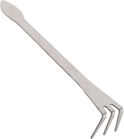 3 Prong Root Rake, Stainless Steel Root Pick Rake, Small Loosen Soil Bonsai Tree Tools with
