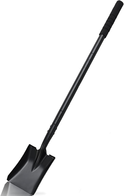 Small Square Shovel 43.3Inches Heavy Duty Garden Tools with Metal Handle, Small Transfer Spade for