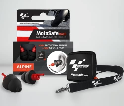 Alpine MotoSafe Race MotoGP™ - Motorcycle Ear Plugs for Wind Noise Reduction - 20dB - Ultra Soft