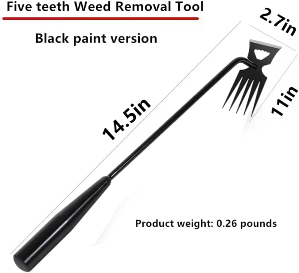 Weed Removal Tool, 2025 New Garden Weeding Tools Manganese Steel Hand Weeder Tool with Handle, 5