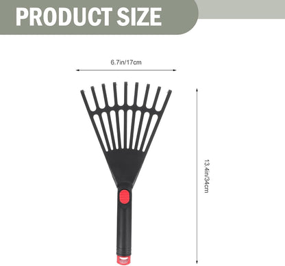 BESPORTBLE 2-Pack Small Hand Rakes - Lightweight Plastic Garden Rakes for Raised Garden Bed