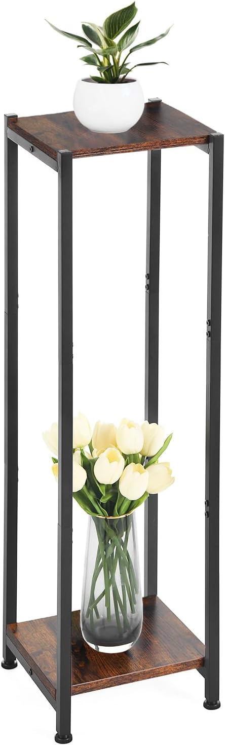 Extra Tall Plant Stand Indoor,40 Inch Plant Stands,2 Tier Metal Plant Stand with Heavy Duty