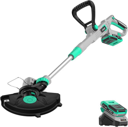 Litheli 20V Cordless String Trimmer and Edger, 12" Electric Weed Wacker with Auto Line Feed