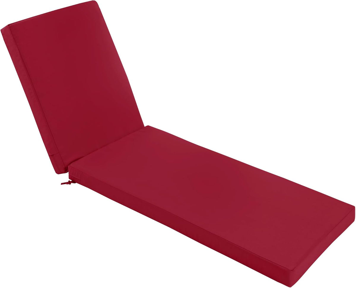 Chaise Lounge Cushions Outdoor - Waterproof and Fade Resistant Sun Lounger Replacement Cushions