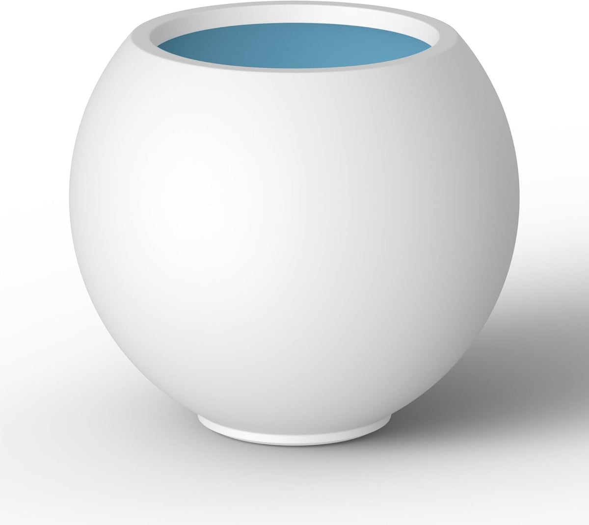 Kante Round Concrete Flower Pot, 19.3 Inch Dia (14" Opening) Sphere Shape Design Planter with