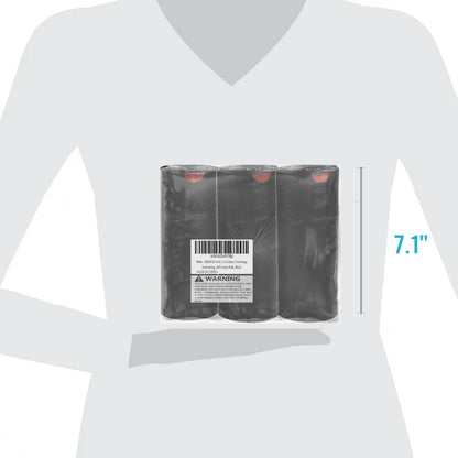 4-6 Gallon Trash Bags Drawstring, 75 Count Bulk, Black & Unscented Multi-purpose Garbage Bags for