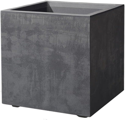 Deroma Millennium 10” Cube Planter | Light & Durable Plastic | Indoor or Outdoor Square Pot for