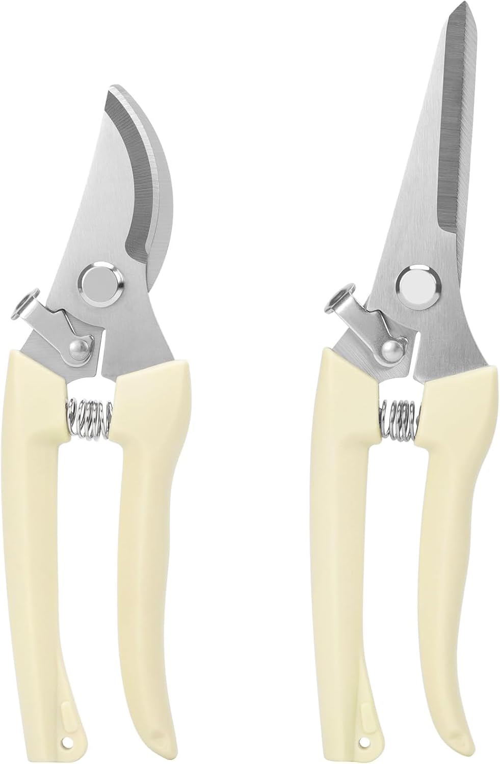 2Pcs Professional Pruning Shears (Include 1 Bypass Pruning Shears and 1 Straight Blade Garden