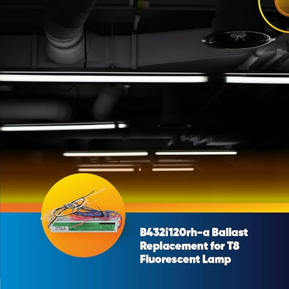 Technical Precision Replacement Ballast for Universal B432i120rh-a 120V Electronic Ballast for T8