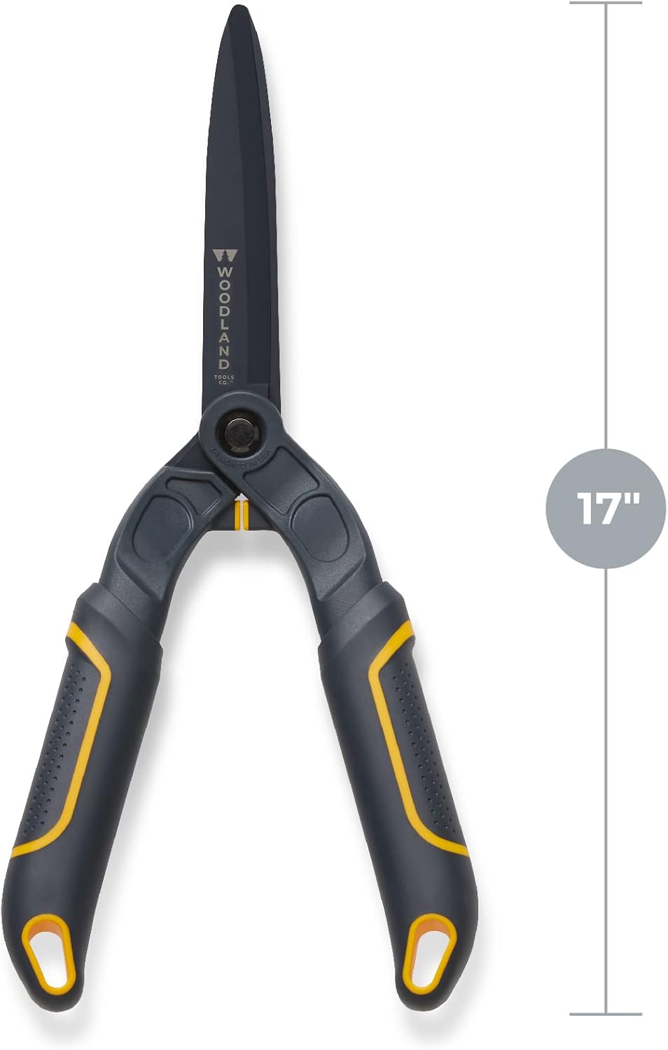 Woodland Tools Duralight Hedge Shears, 16 Inch Lightweight Manual Hedge Clippers with 7.5 Inch Non