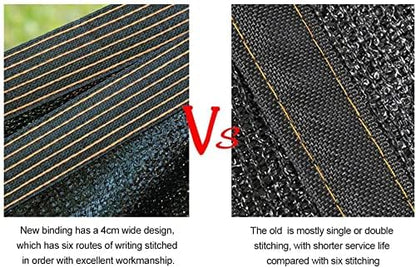 winemana 70% Black Shade Cloth, 12 x 6 FT Durable Mesh Tarp with Grommets, Resistant Garden Sun