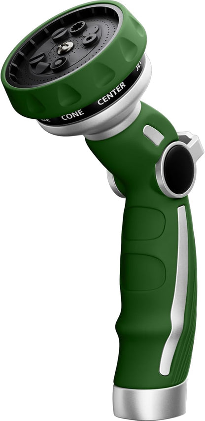 RESTMO Hose Nozzle Heavy Duty, Metal Water Hose Sprayer for Garden, 9 Spray Patterns | High
