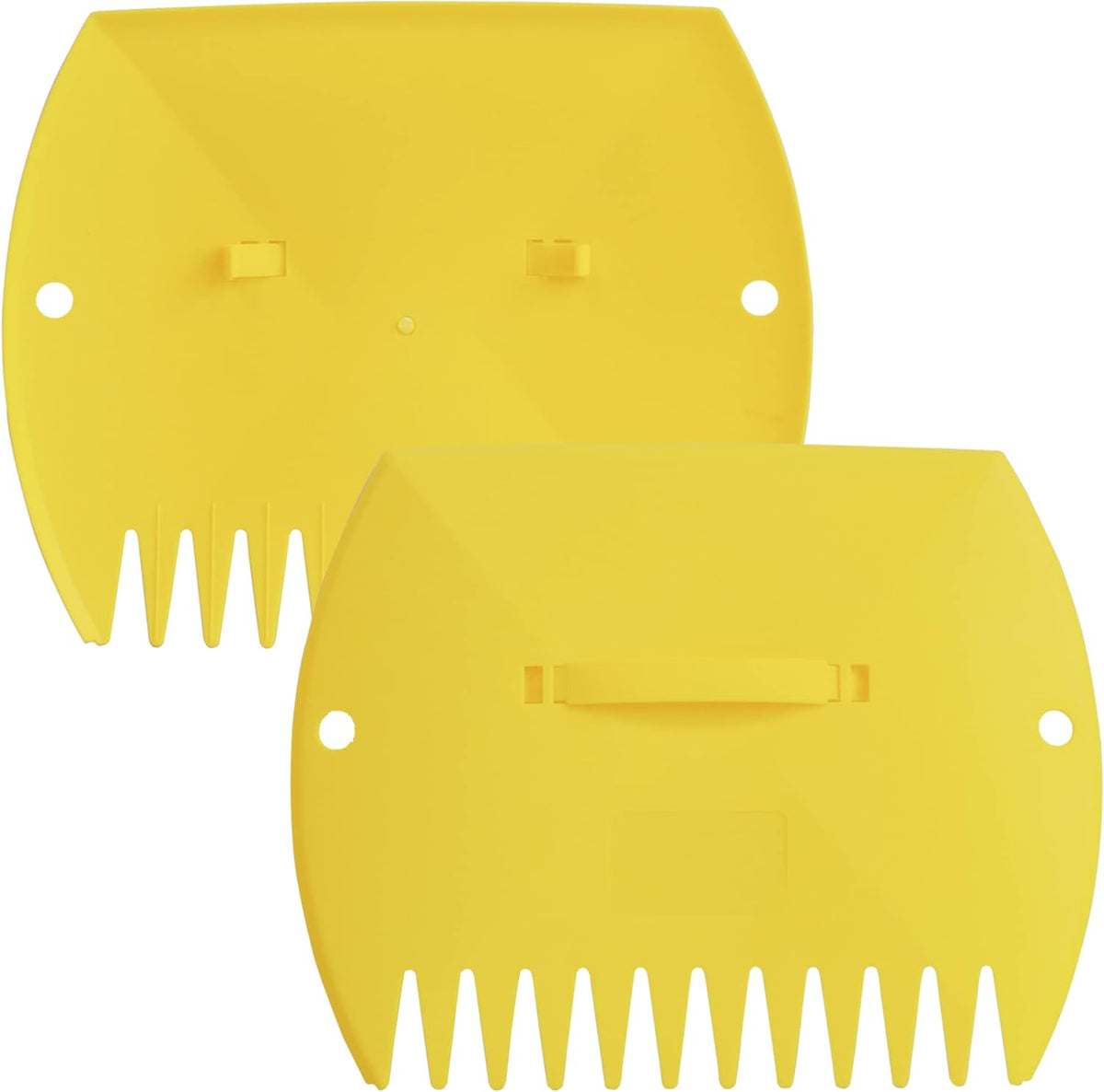 GardenHOME Leaf Scoops Hand Rakes, Large Leaf Grabbers for Yard Work and Garden Use, Clear and