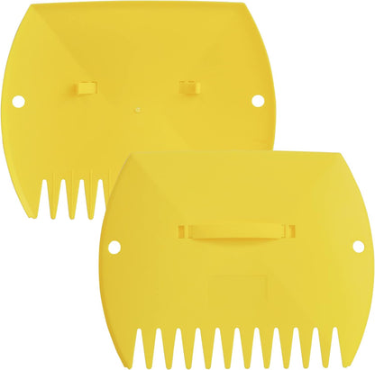 GardenHOME Leaf Scoops Hand Rakes, Large Leaf Grabbers for Yard Work and Garden Use, Clear and
