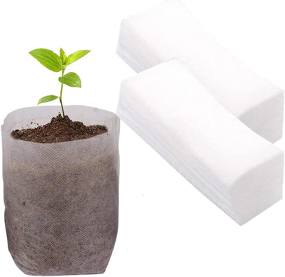 gardtree Plant Nursery Bags 4.7 * 5.5 inches 200PCS, Non-Woven Plant Grow Bags Fabric Seedling